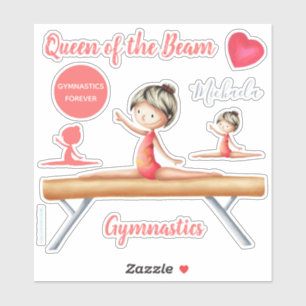Queen of the Beam Gymnastics Girl Personalized