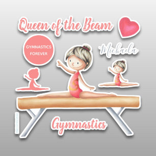 Queen of the Beam Gymnastics Girl Personalized