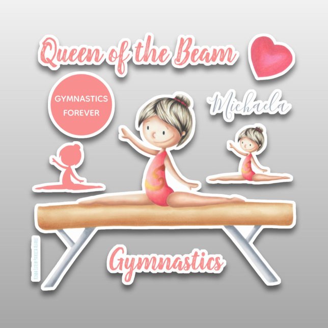 Queen of the Beam Gymnastics Girl Personalized (Creator Uploaded)