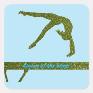 Queen of the Beam Gymnastics Stickers