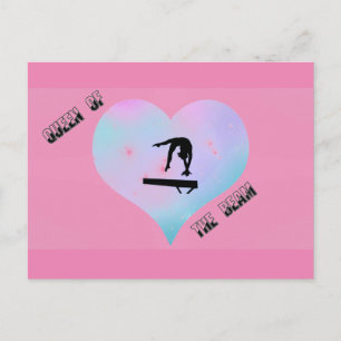Queen of the Beam Gymnastique Carte postale rose