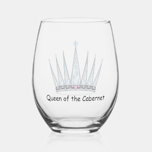 Queen Of The Cabernet  Stemless Wine Glass