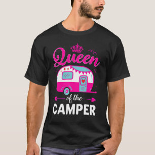 Queen Of The Camper Camping Summer Vacation Youth T-Shirt