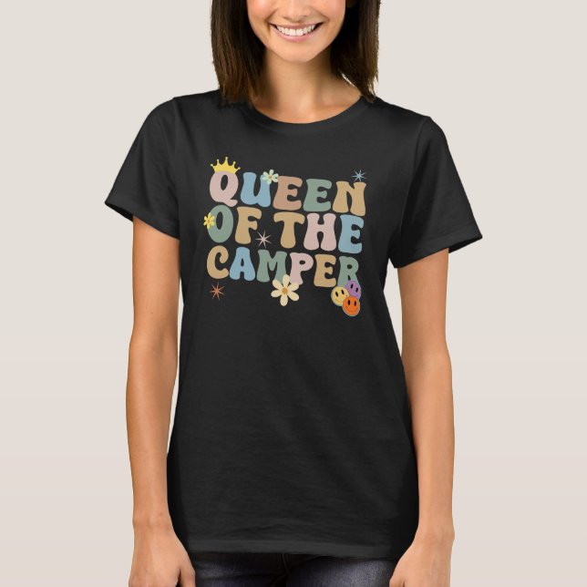 Queen of the camper- Camping T-Shirt (Front)