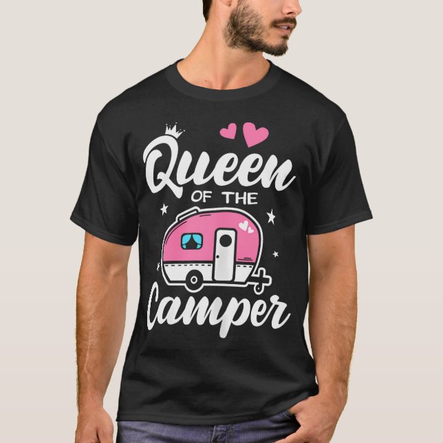Queen Of The Camper Camping T-Shirt (Front)