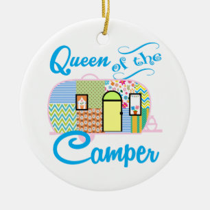 Queen of the Camper Ceramic Ornament