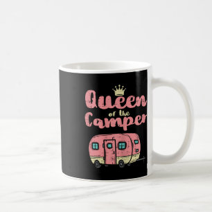 Queen Of The Camper Cute Camping Van Camp Trailer Coffee Mug