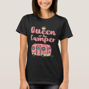 Queen Of The Camper Cute Camping Van Camp Trailer T-Shirt