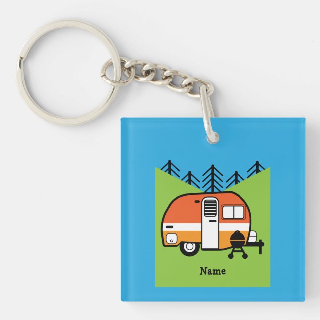 Queen of the Camper - Funny Camping RV Caravan Doo Keychain (Front)