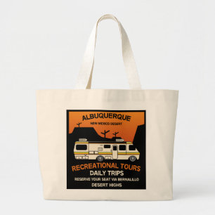 Queen of the Camper - Funny Camping RV Caravan Large Tote Bag