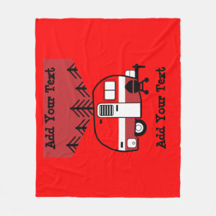 Queen of the Camper - Funny Camping RV   Fleece Blanket