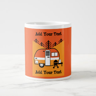 Queen of the Camper - Funny Camping RV Large Coffee Mug