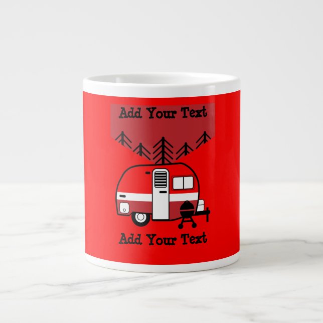 Queen of the Camper - Funny Camping RV   Large Coffee Mug (Front)