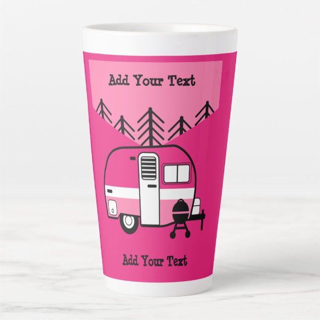 Queen of the Camper - Funny Camping RV    Latte Mug (Front)