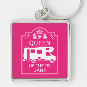 Queen Of The Camper RV Keychain