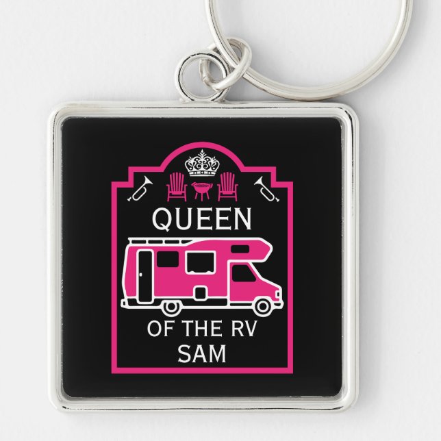 Queen Of The Camper RV Keychain (Front)