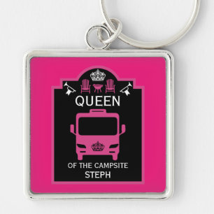 Queen Of The Campsite Keychain