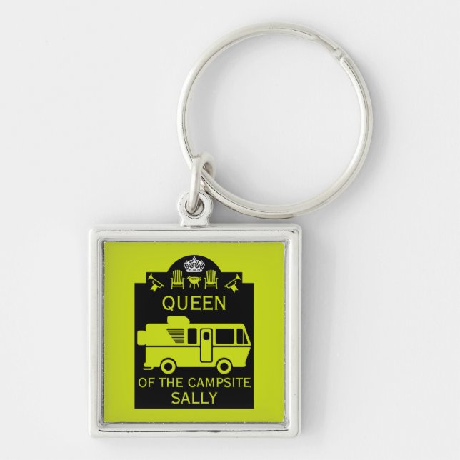 Queen Of The Campsite Keychain (Front)