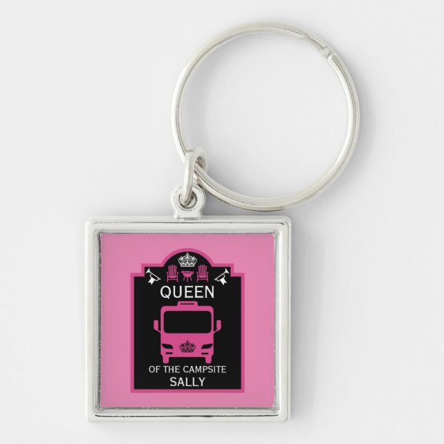Queen Of The Campsite Keychain (Front)