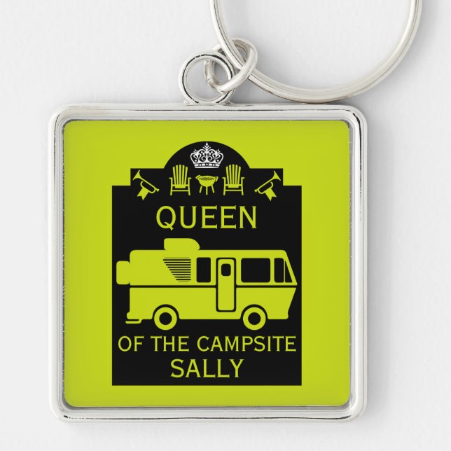 Queen Of The Campsite Keychain (Front)