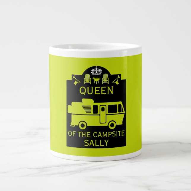 Queen Of The Campsite Large Coffee Mug (Front)