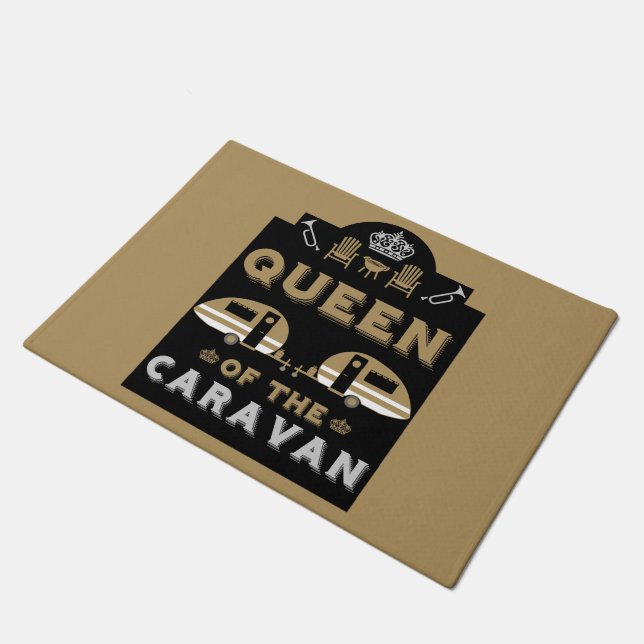 Queen of the Caravan Doormat (Angled)