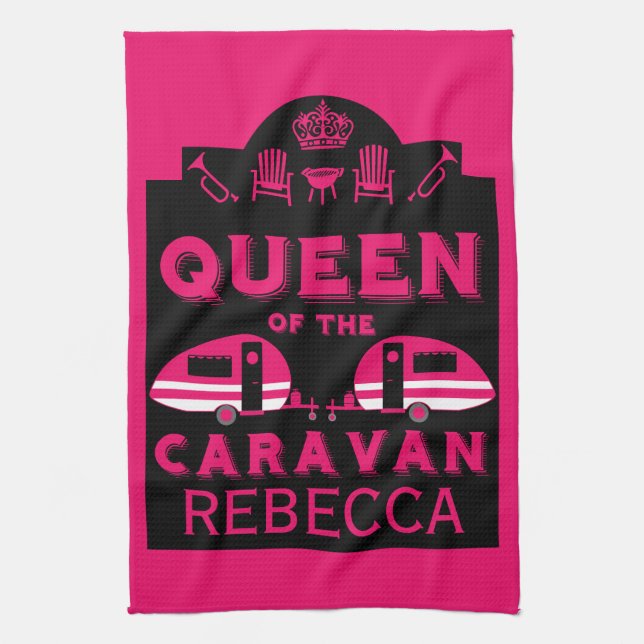 Queen of the Caravan Kitchen Towel (Vertical)