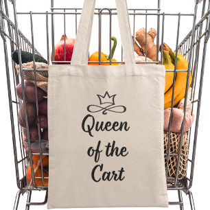 Queen of the Cart Modern Grocery Tote Bag