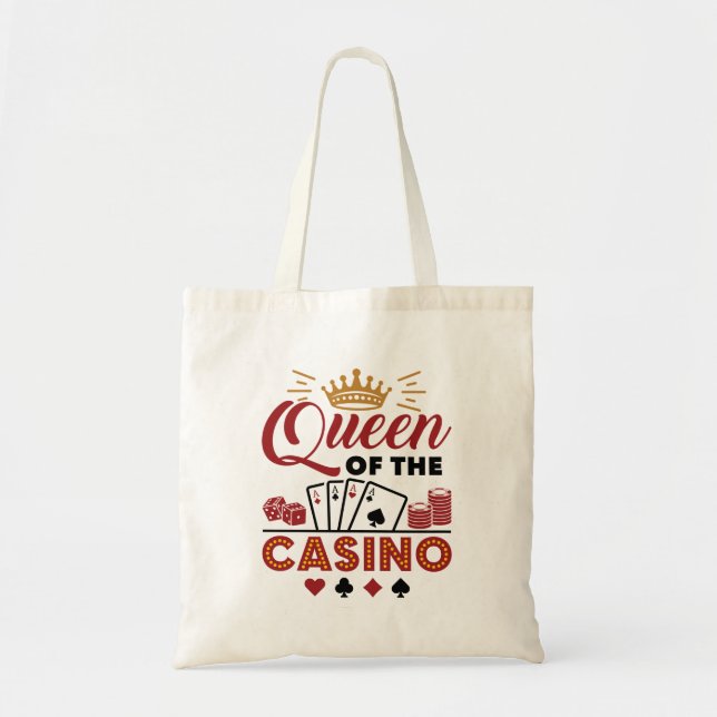 Queen of the Casino Vegas Gambling Women Tote Bag (Front)