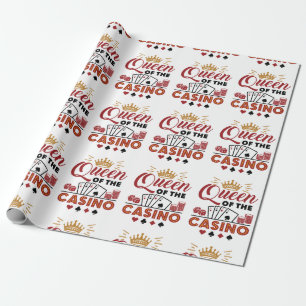 Queen of the Casino Vegas Gambling Women Wrapping Paper