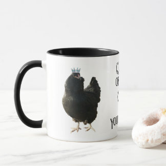 Queen of the Coop Ameraucana with Crown Mug