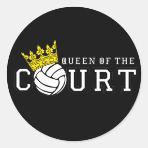 Queen of the Court Classic Round Sticker