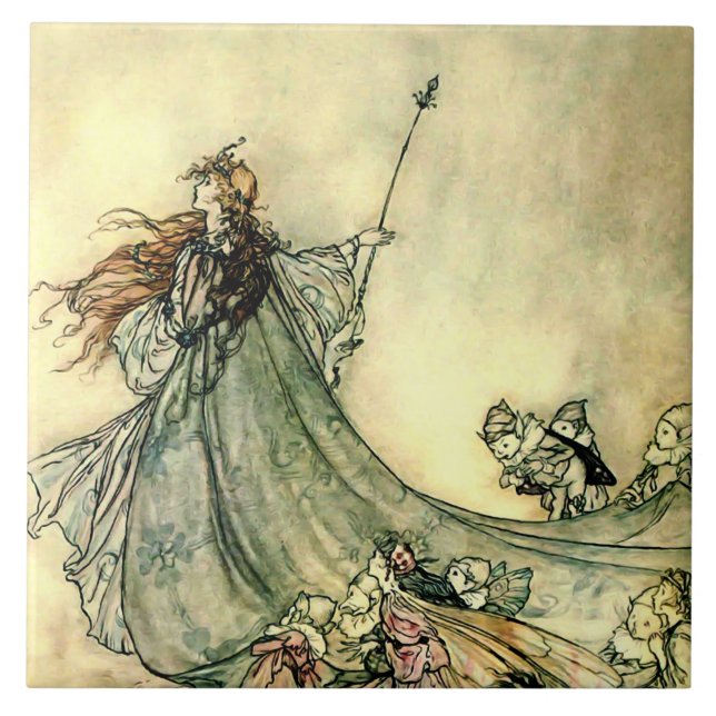 “Queen of the Fairies” by Arthur Rackham Tile (Front)