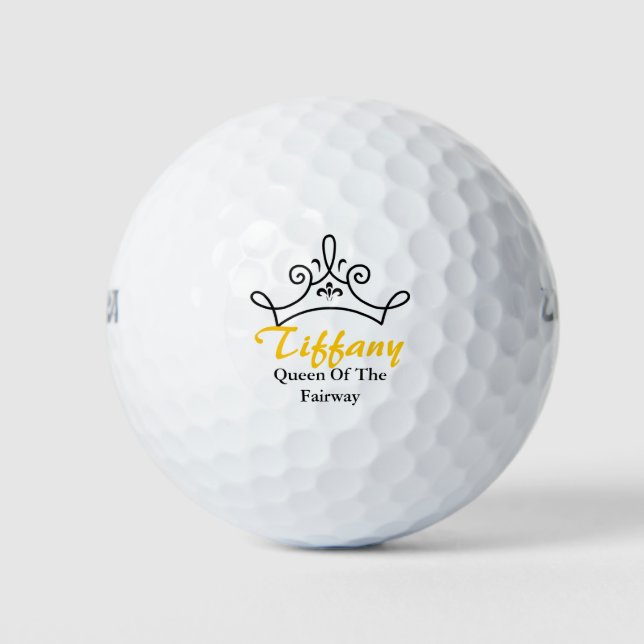 Queen of the Fairway Crown Custom Golf Balls (Front)