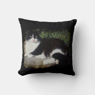 Queen of the Garden Cat Throw Pillow