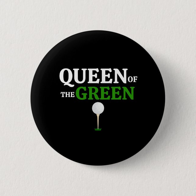 Queen Of The Green Golf 2 Inch Round Button (Front)