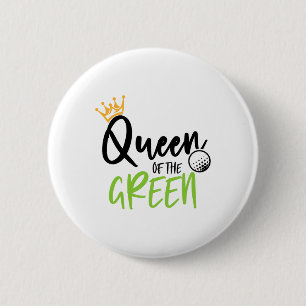 Queen Of The Green Golf Christmas Matching Women G 2 Inch Round Button
