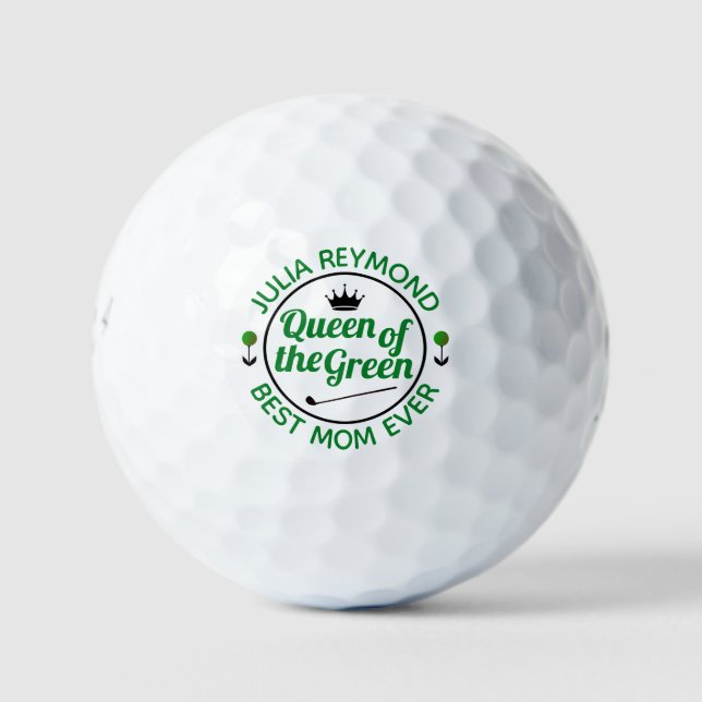 Queen of the Green mom golfer gift  Golf Balls (Front)