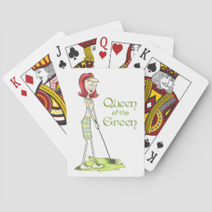 Queen of the Green Playing Cards
