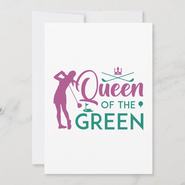Queen Of The Green Thank You Card (Front)