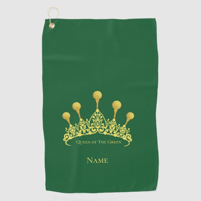 Queen of The Green  Women's Golf Towel (Front)