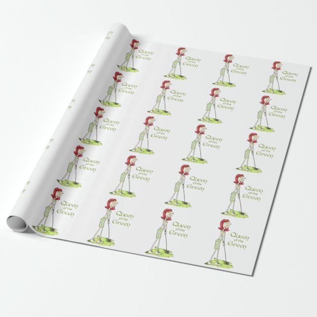 Queen of the Green Wrapping Paper (Unrolled)