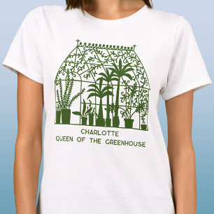 Queen of the Greenhouse Personalized Gardening T-Shirt