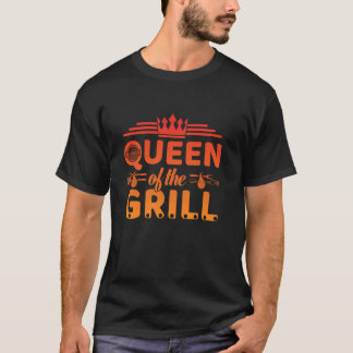 Queen Of The Grill Funny BBQ Design T-Shirt