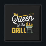 Queen Of The Grill Funny Smoked Meat Bbq Smoker Gr Magnet<br><div class="desc">Queen Of The Grill Funny Smoked Meat Bbq Smoker Grilling</div>