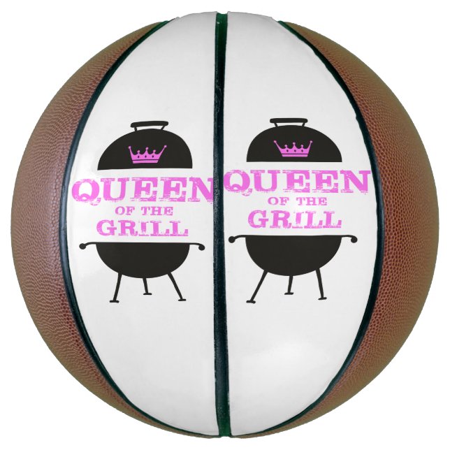 Queen Of The Grill, Pink Crown Pink Basketball (Vertical)