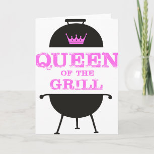 Queen Of The Grill, Pink Crown Pink Card