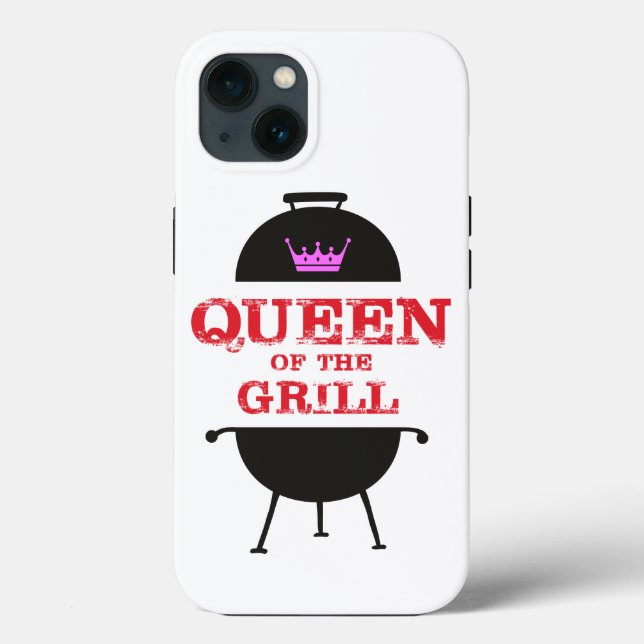 Queen Of The Grill, Pink Crown Red Case-Mate iPhone Case (Back)