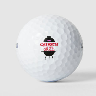 Queen Of The Grill, Pink Crown Red Golf Balls