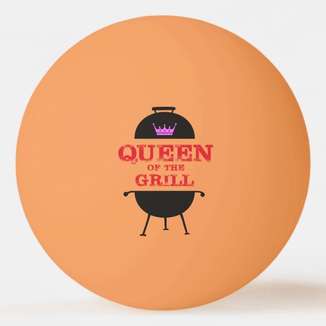 Queen Of The Grill, Pink Crown Red Ping Pong Ball (Front)